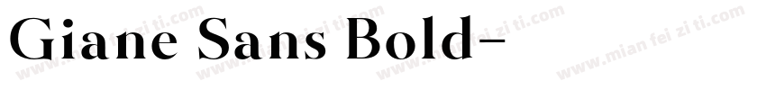 Giane Sans Bold字体转换